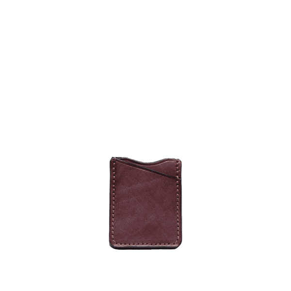 Leather Oak card holder in British Oak bark bridle hide brown colour, an handmade accessory by Mackenzie Leather Edinburgh.