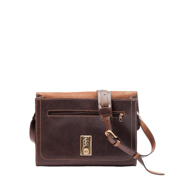Document leather case in Italian antique brown leather handmade by Mackenzie Leather Edinburgh.