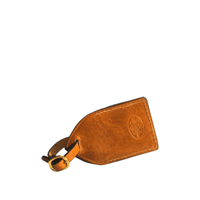 Handmade leather luggage tags by Mackenzie Leather Edinburgh