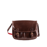 New Town Satchel shiny brown