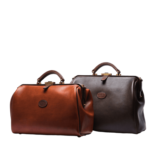 Travel leather briefcase bags collection, handmade by Mackenzie Leather Edinburgh.