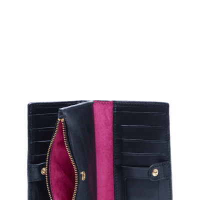 Mackenzie Leather Edinburgh Studio Ladies purse Colours – Shiny Black
