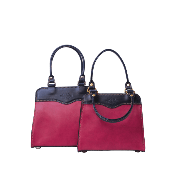 Pink handmade leather handbag-Mackenzie Leather Edinburgh