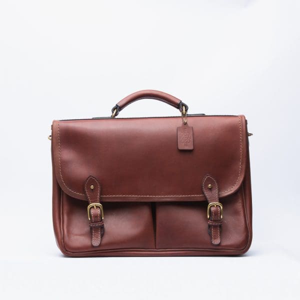 Handmade leather briefcase by Mackenzie Leather Edinburgh